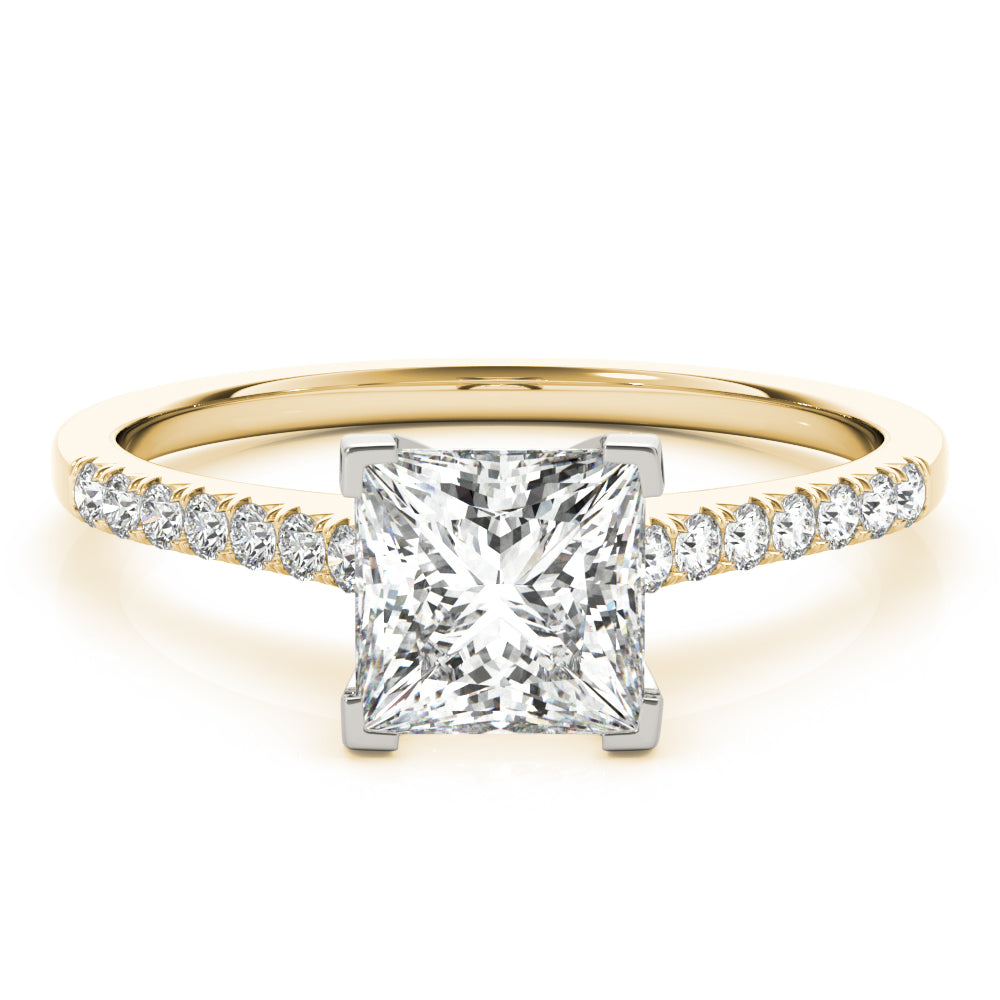 yellow gold | shape: princess