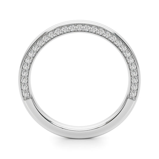 Diamond Accented Wedding Band in 14K Gold, 18K Gold, or Platinum – 0.50 CTW