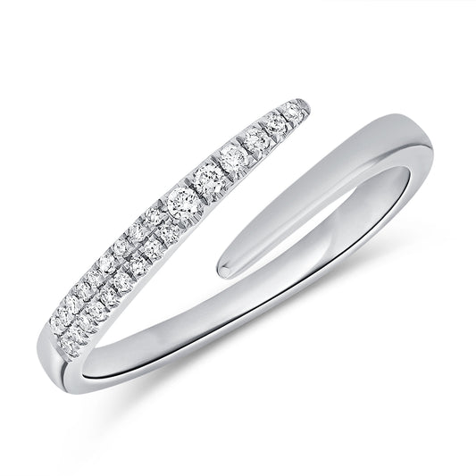 0.10 Carat Diamond Wrap Ring in 14K White, Yellow, or Rose Gold