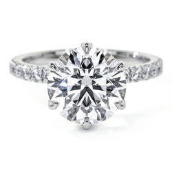 Luxurious Diamond Engagement Ring with Pave Setting