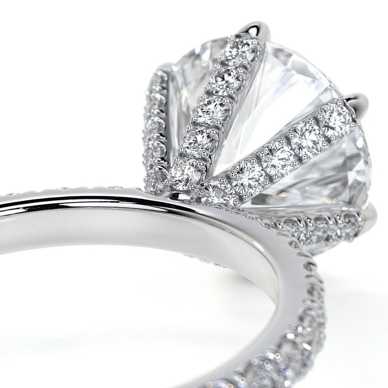 Luxurious Diamond Engagement Ring with Pave Setting