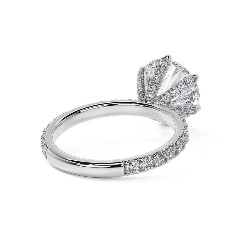 Luxurious Diamond Engagement Ring with Pave Setting