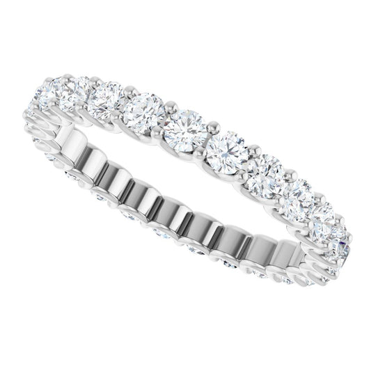 1.50 Carat Lab Grown Diamond Eternity Band | VS Clarity, F-Color Round Diamonds