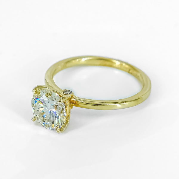 Exquisite 1.60 Carat Lab-Grown Diamond Solitaire Engagement Ring in 14K Yellow Gold