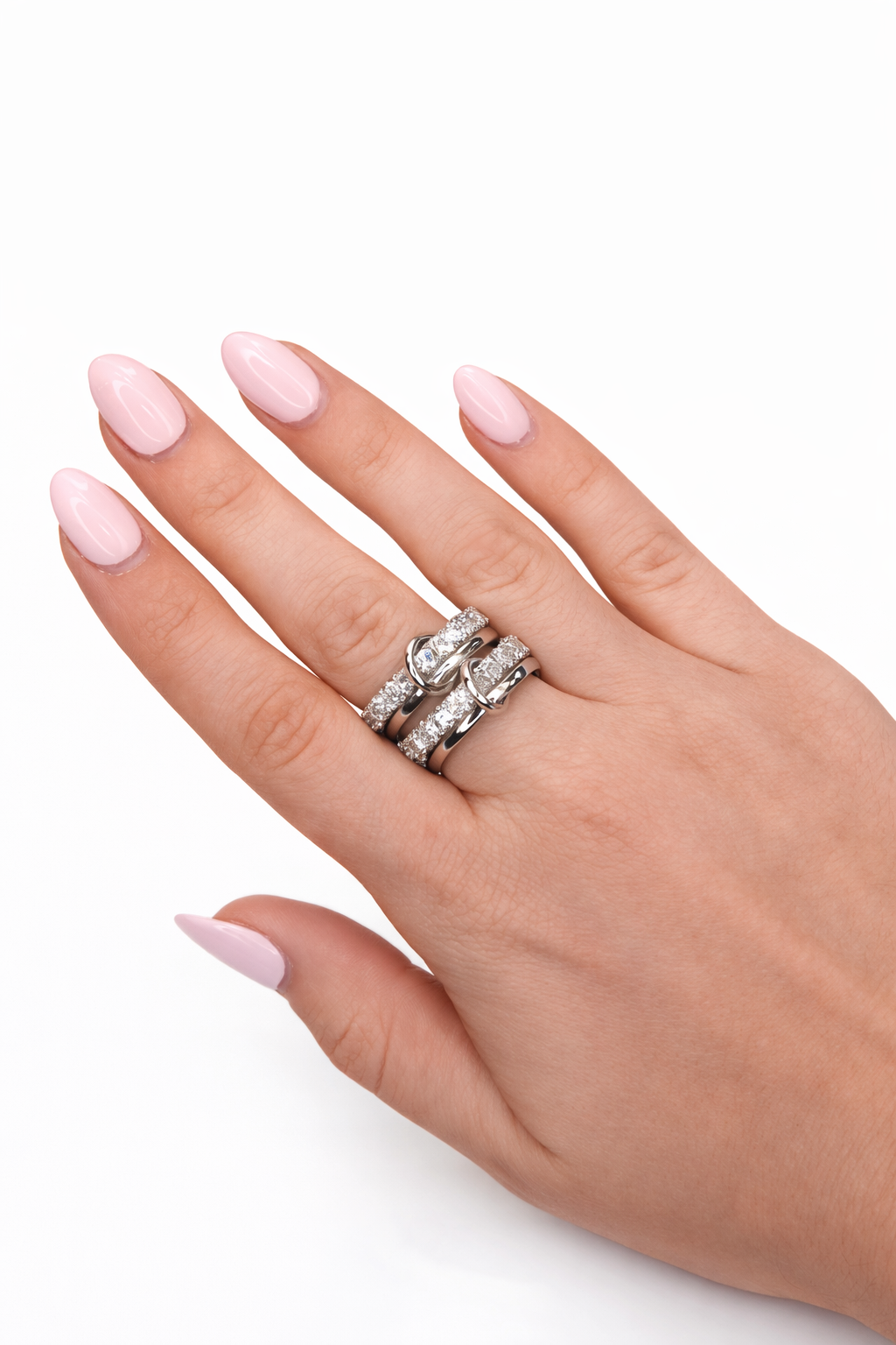 Custom Spinelli-Style Stackable Diamond Ring 4.63 CT in 14K Gold | Handmade