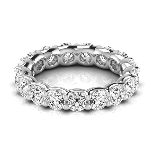 3.65 Carat Lab Grown Round Diamond Eternity Band in 14K White Gold