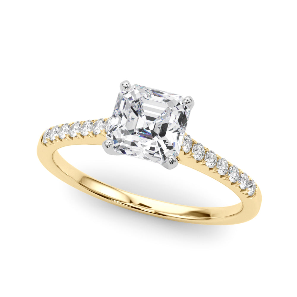 yellow gold | shape: asscher