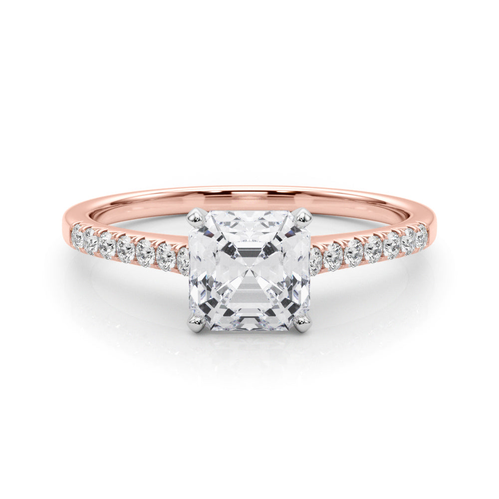 rose gold | shape: cushion