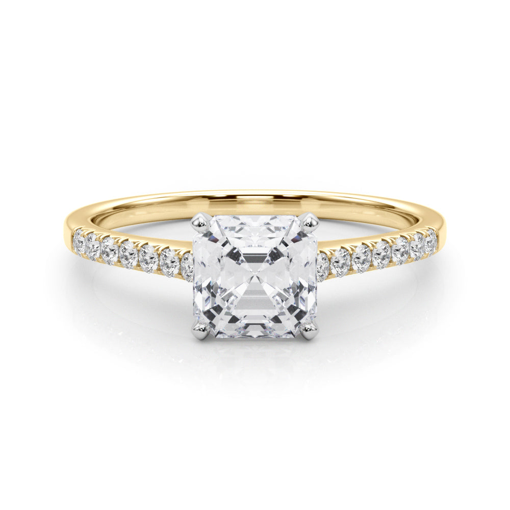 yellow gold | shape: cushion