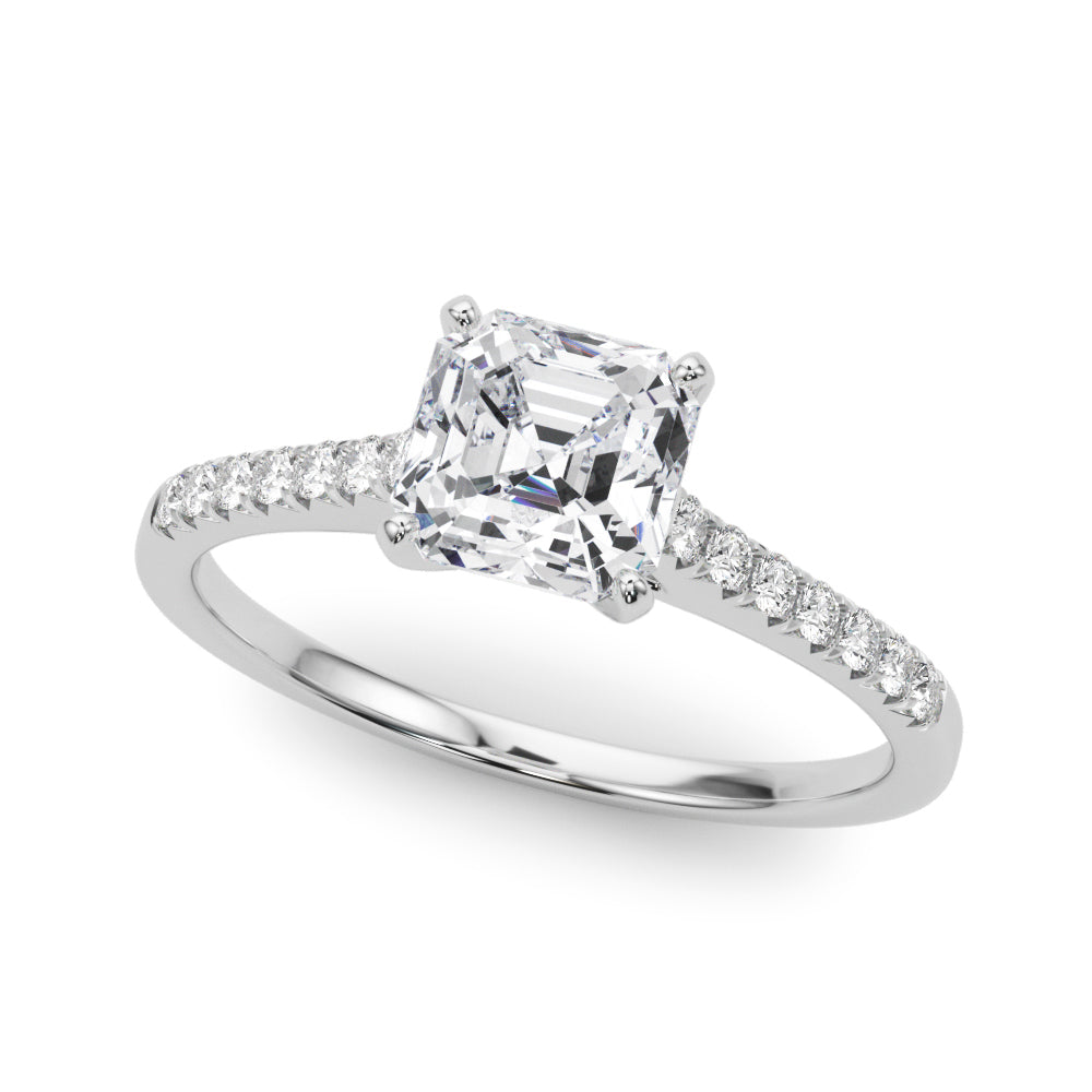 white gold, platinum | shape: asscher