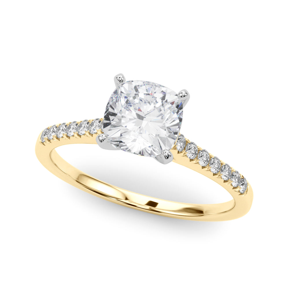 yellow gold | shape: cushion