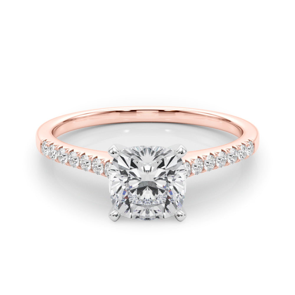 rose gold | shape: asscher