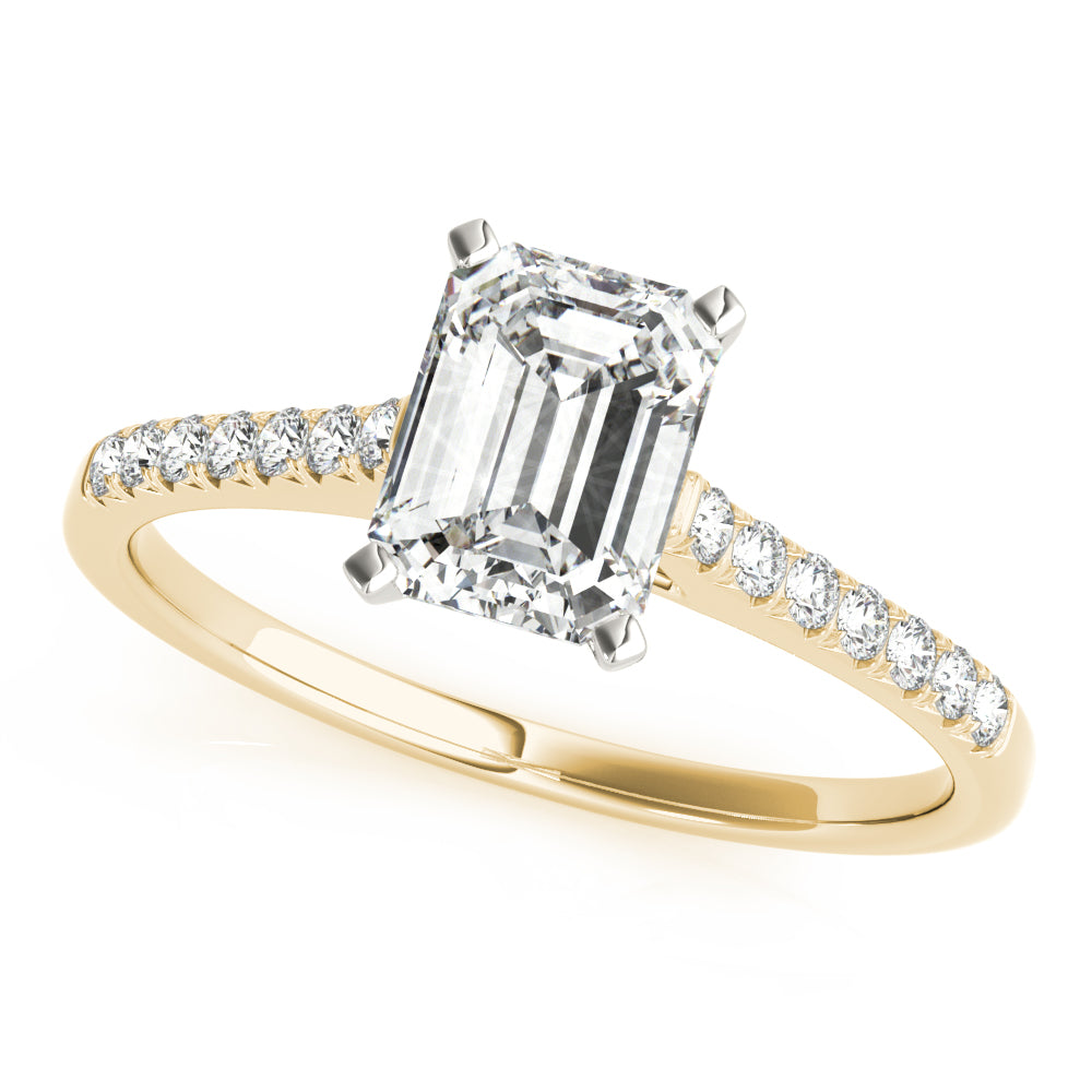 yellow gold | shape: emerald