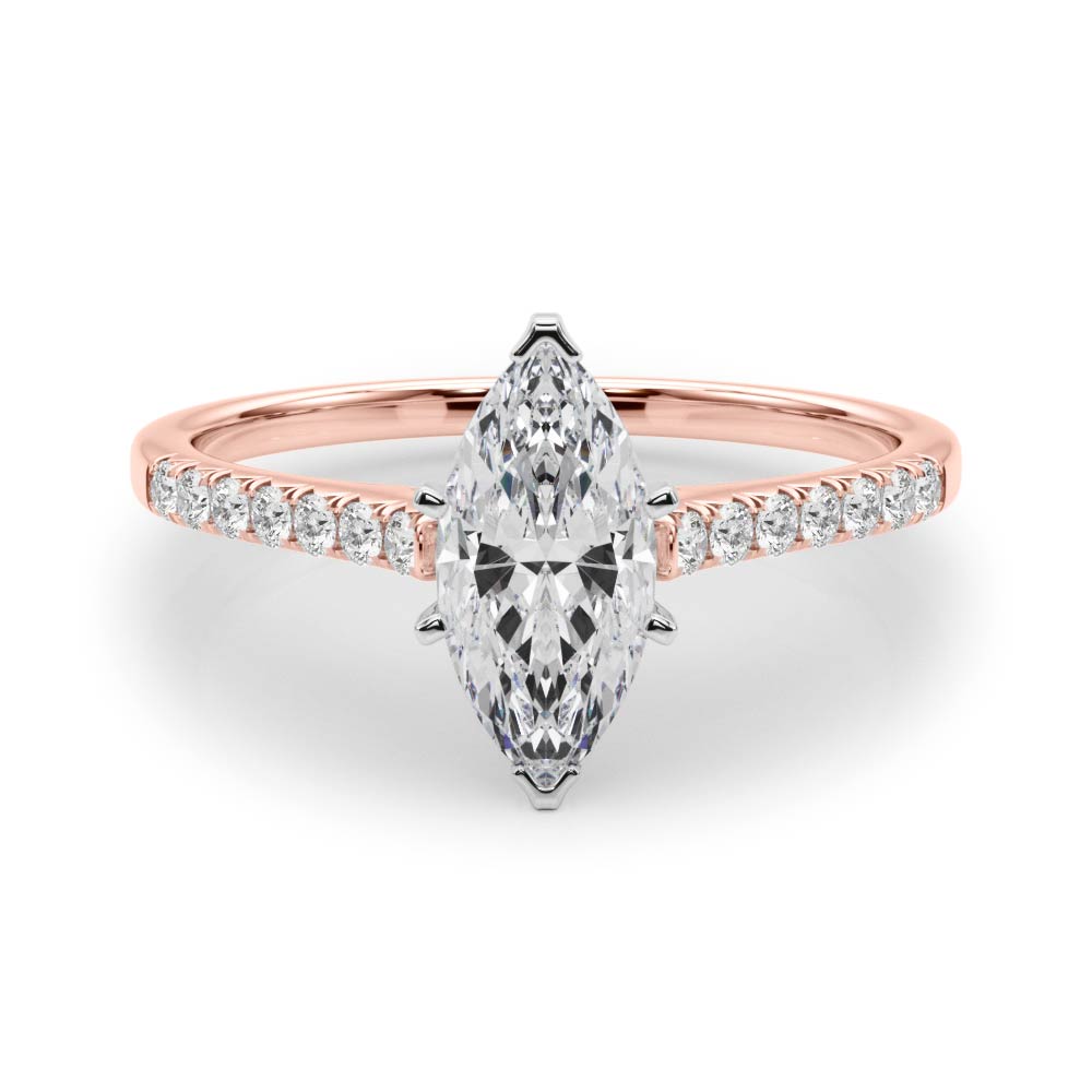 rose gold | shape: marquise