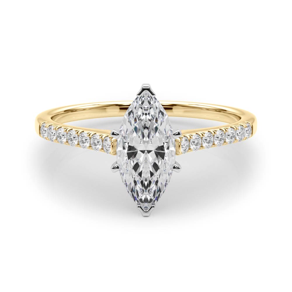 yellow gold | shape: marquise