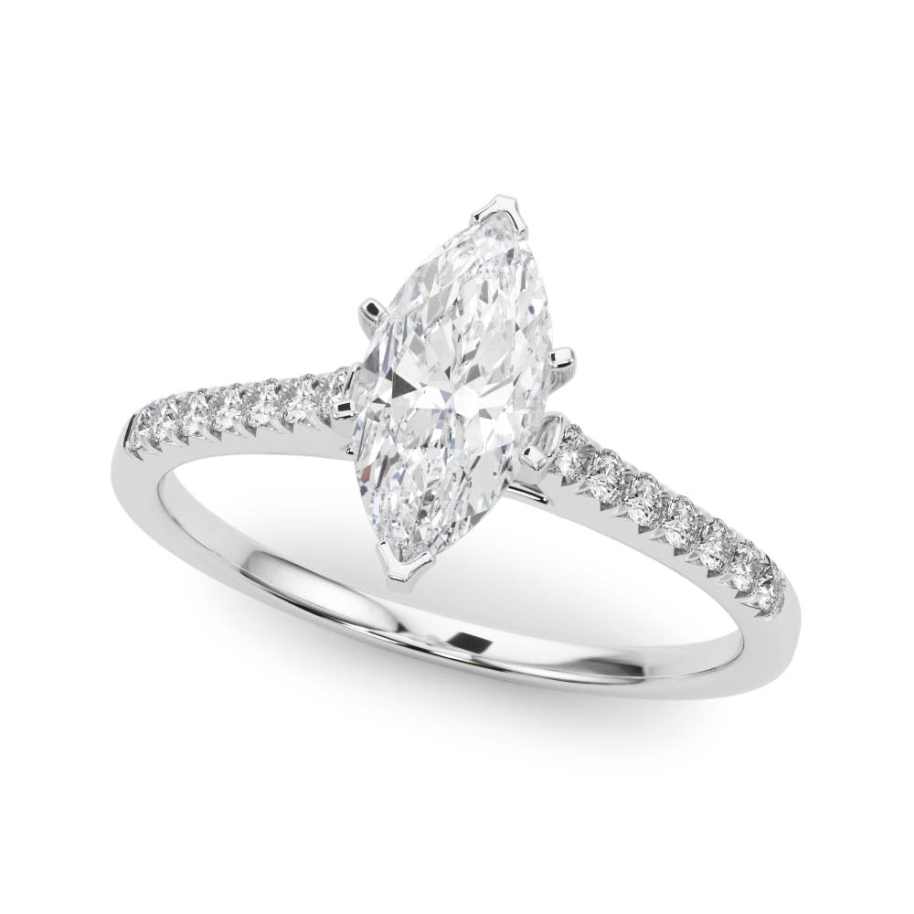 white gold, platinum | shape: marquise