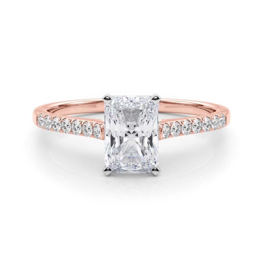 rose gold | shape: radiant