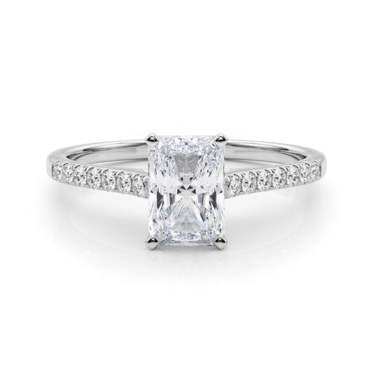 white gold, platinum | shape: radiant