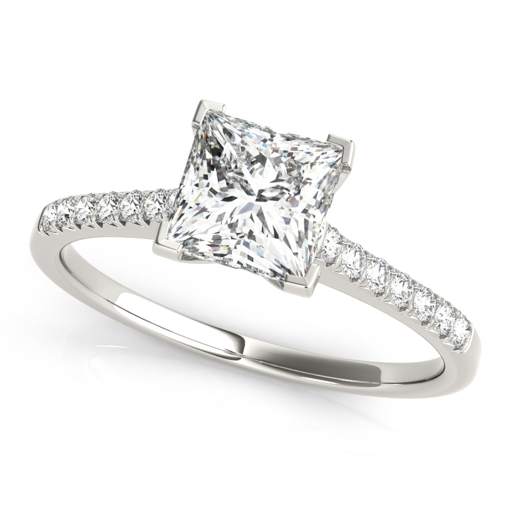 white gold, platinum | shape: princess