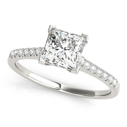 white gold, platinum | shape: princess