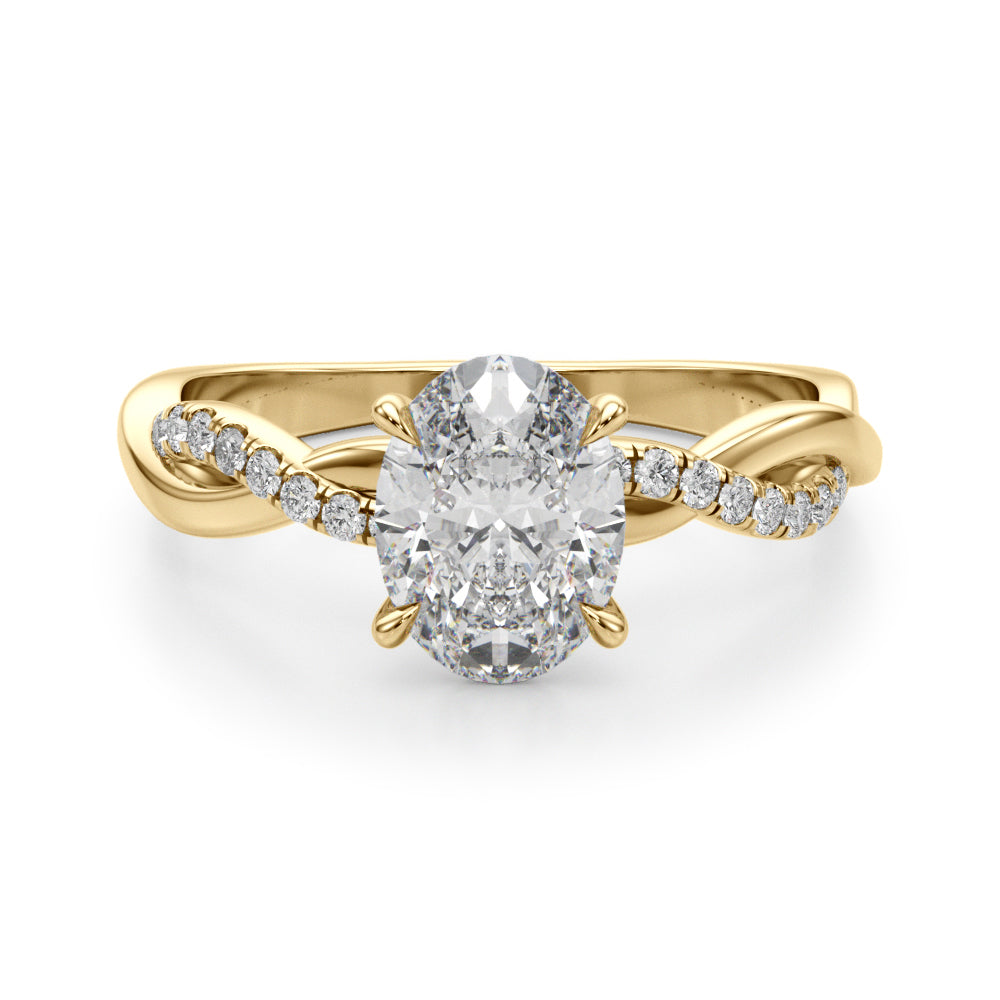 yellow gold | shape: oval