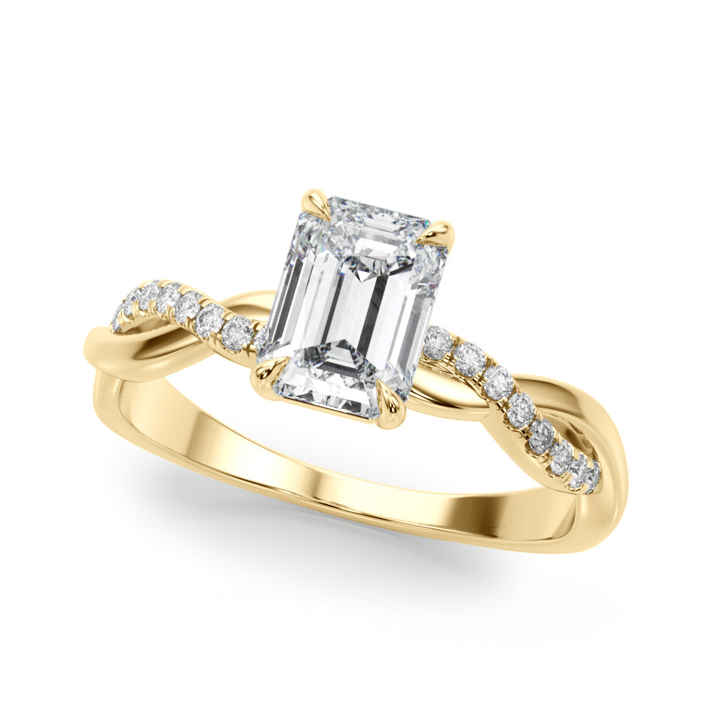 yellow gold | shape: emerald