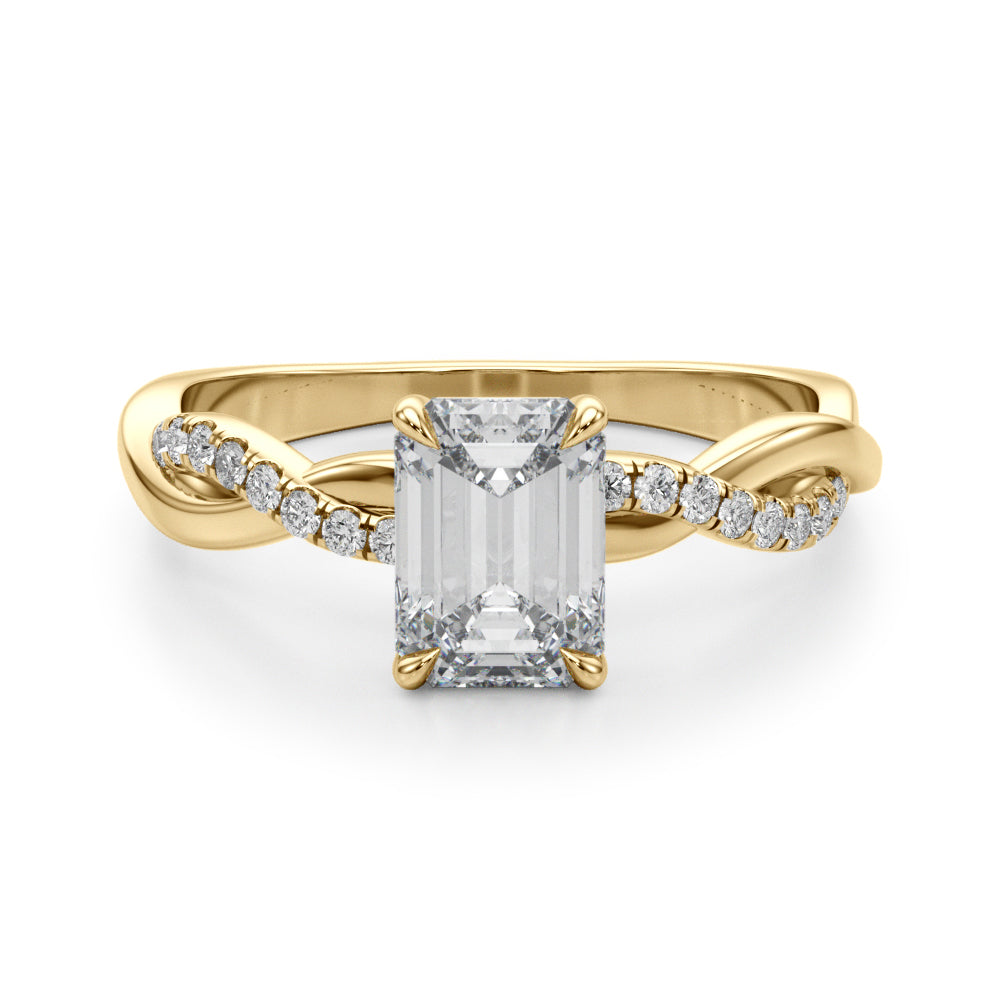 yellow gold | shape: emerald