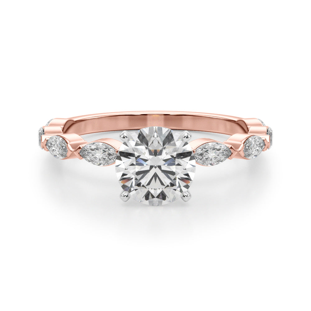 rose gold | shape: round