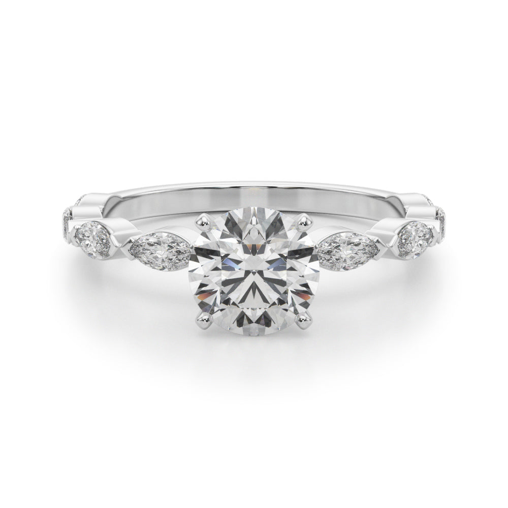 white gold, platinum | shape: round
