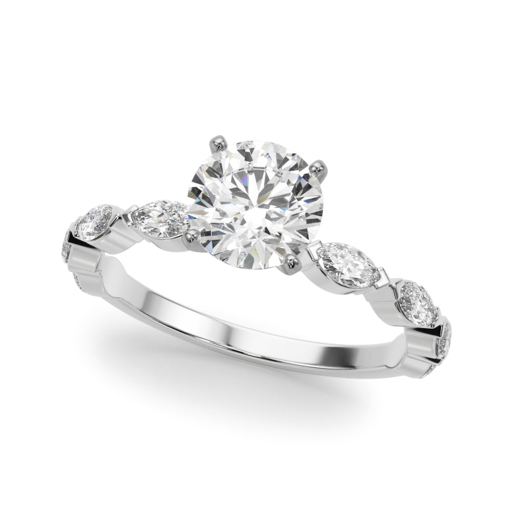 white gold, platinum | shape: round