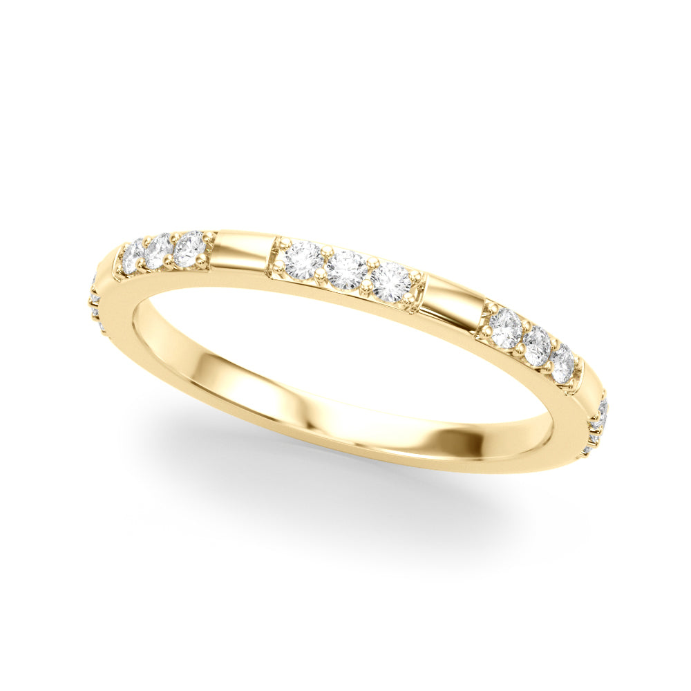 Contemporary Diamond Wedding Band in 14K Gold, 18K Gold, or Platinum – 0.50 CTW