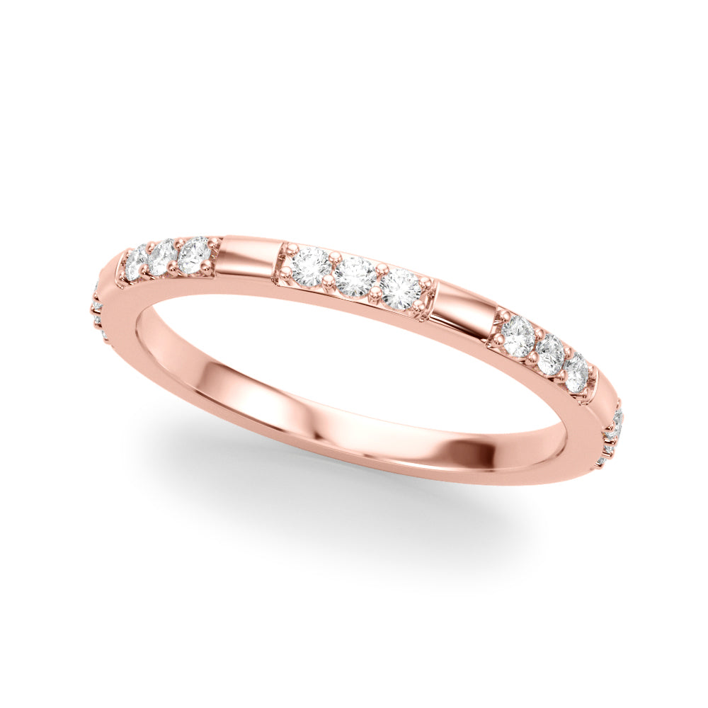 Contemporary Diamond Wedding Band in 14K Gold, 18K Gold, or Platinum – 0.50 CTW