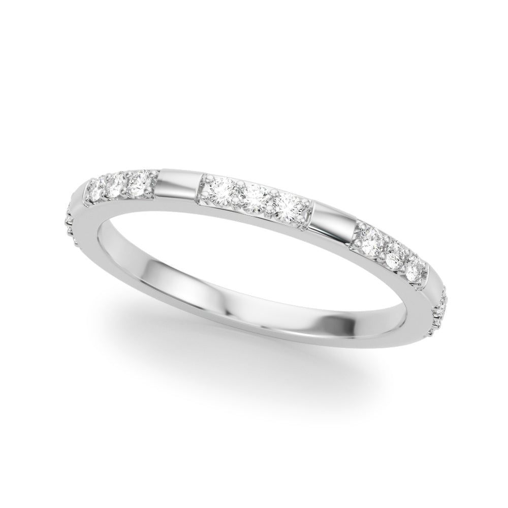 Contemporary Diamond Wedding Band in 14K Gold, 18K Gold, or Platinum – 0.50 CTW