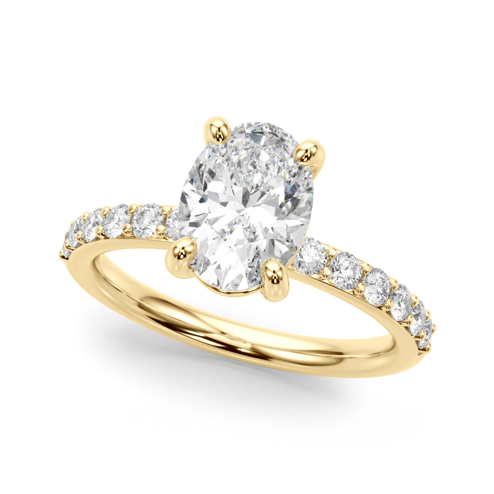 yellow gold | shape: oval