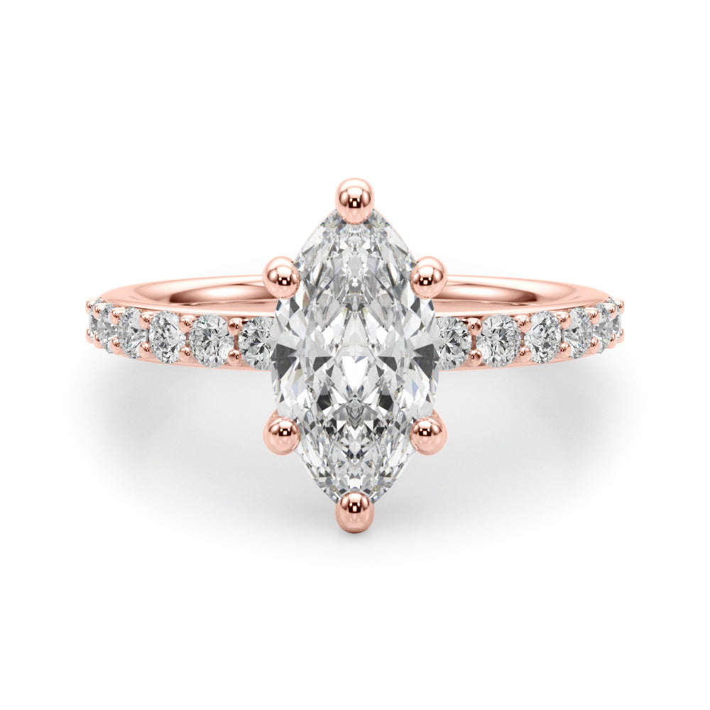 rose gold | shape: marquise