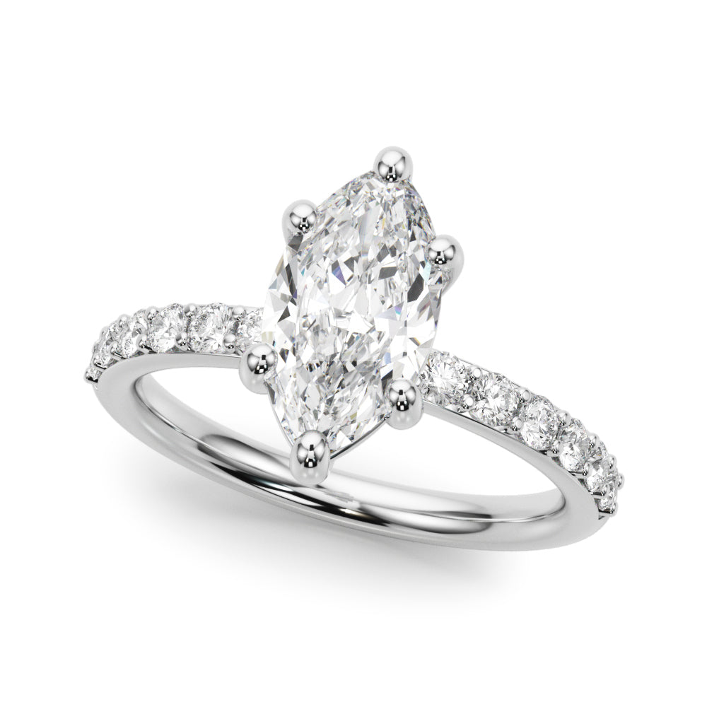 white gold, platinum | shape: marquise