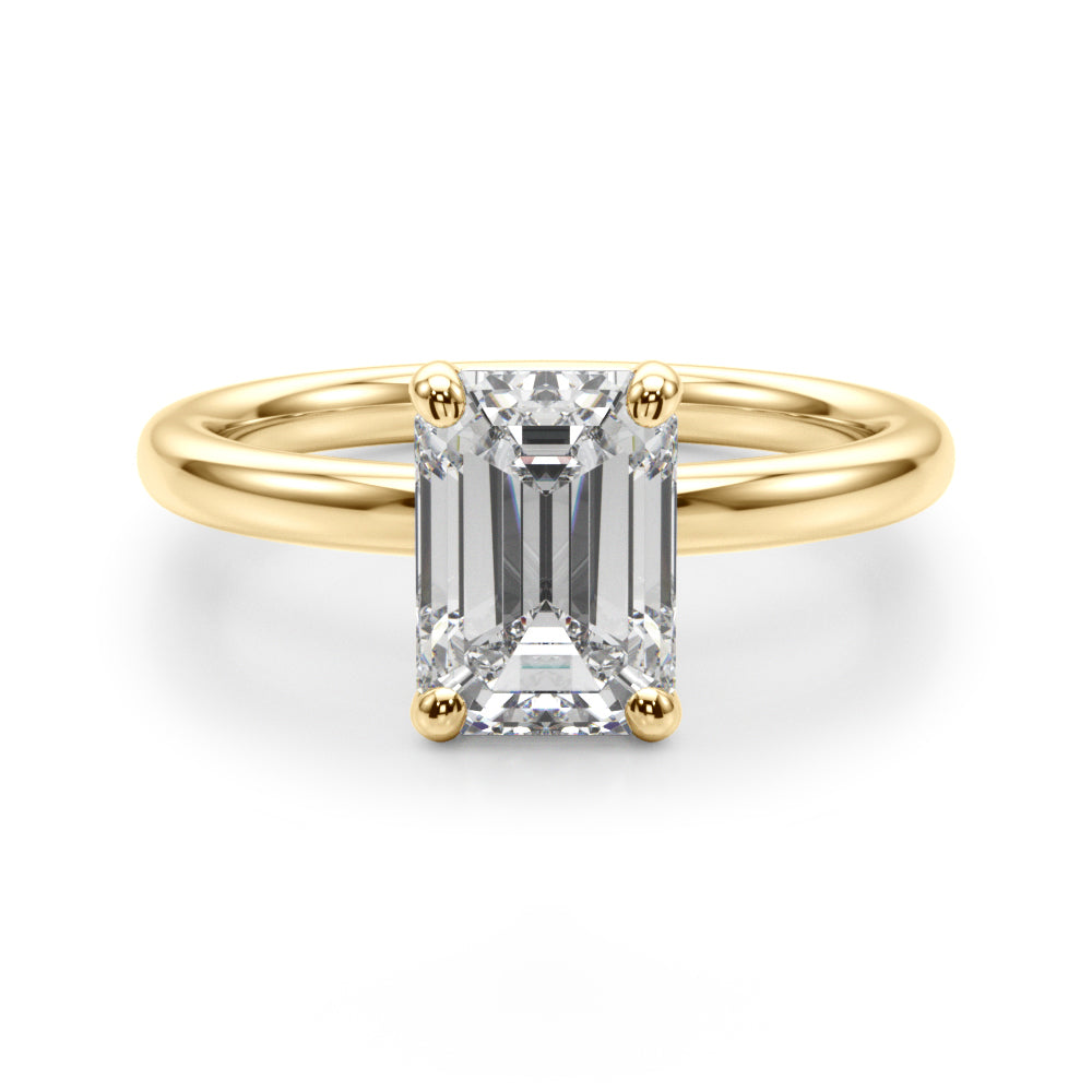 yellow gold | shape: emerald