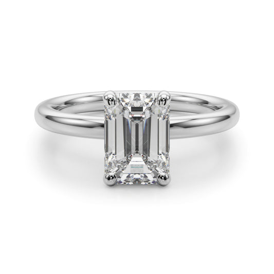 white gold, platinum | shape: emerald