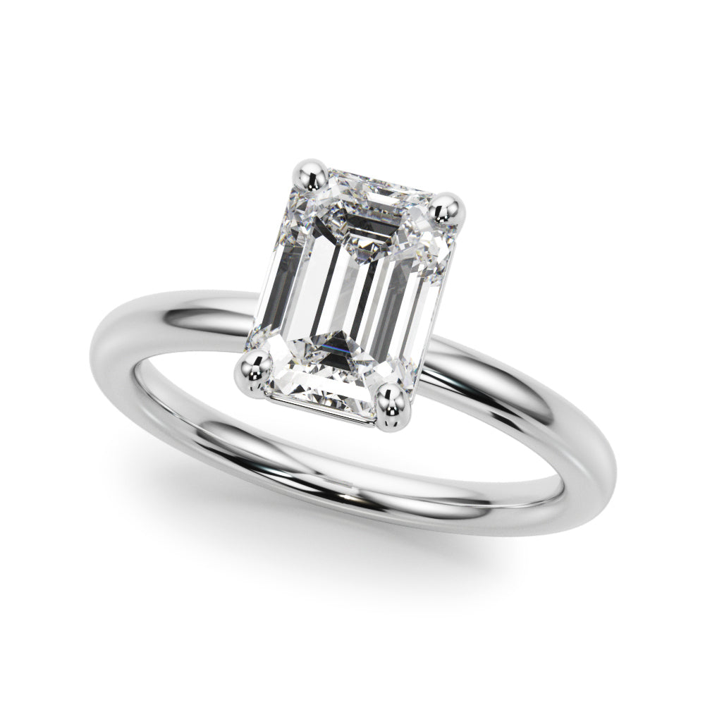 white gold, platinum | shape: emerald