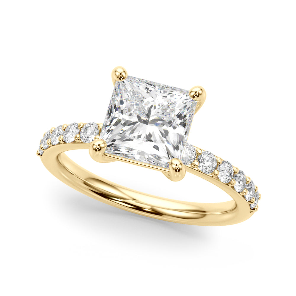 yellow gold | shape: princess