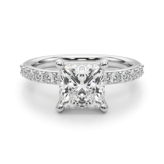 white gold, platinum | shape: princess