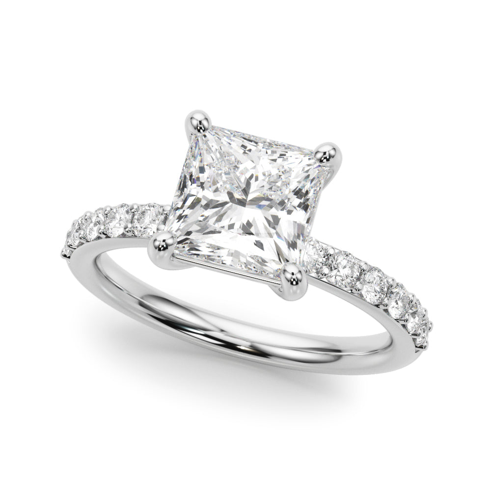 white gold, platinum | shape: princess
