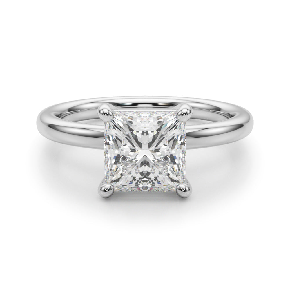 white gold, platinum | shape: princess