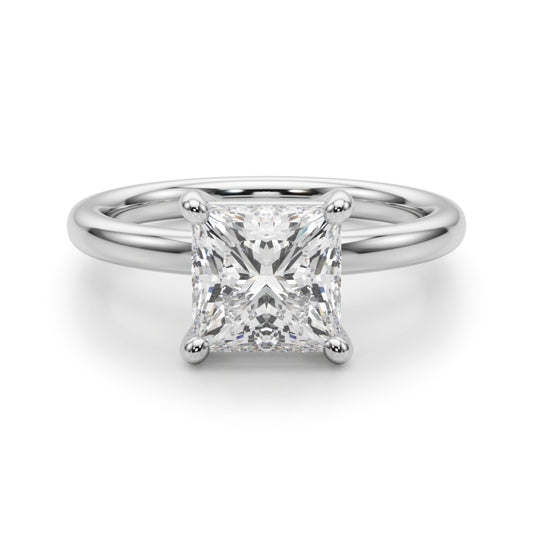 white gold, platinum | shape: princess