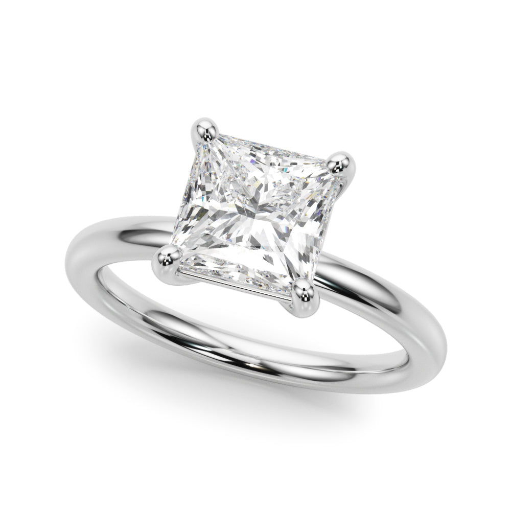 white gold, platinum | shape: princess