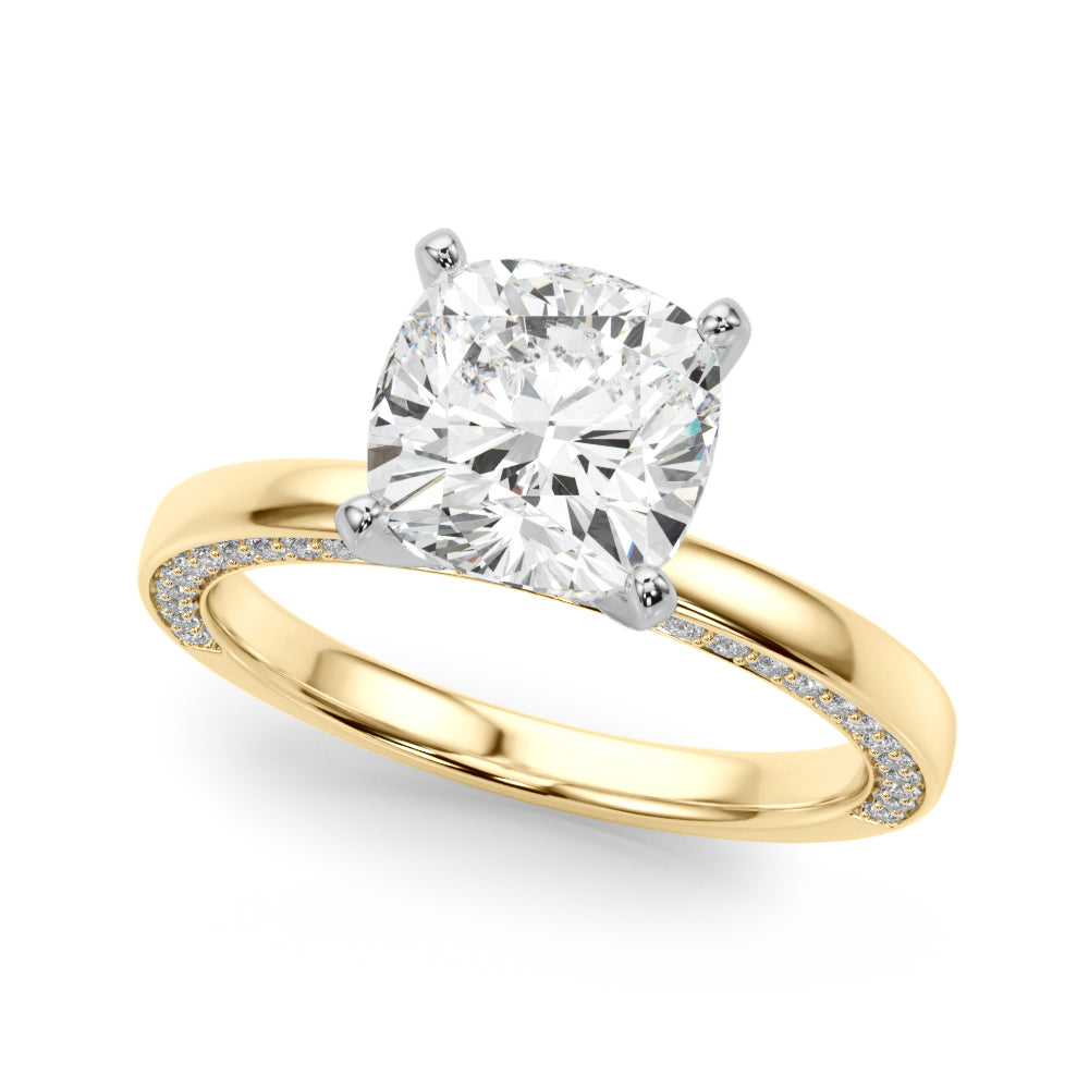 yellow gold | shape: cushion