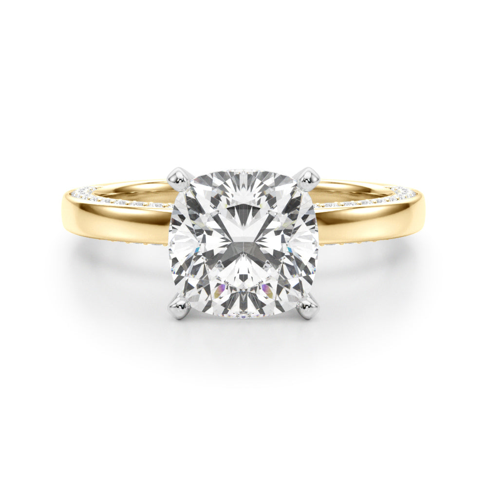 yellow gold | shape: cushion