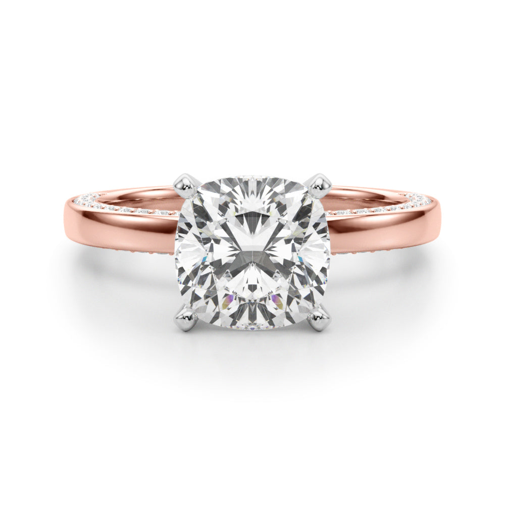 rose gold | shape: cushion