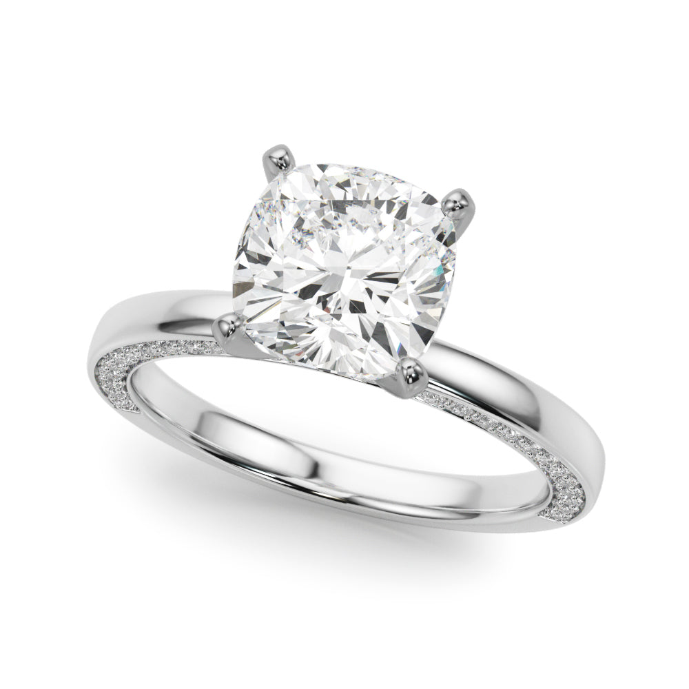 white gold, platinum | shape: cushion