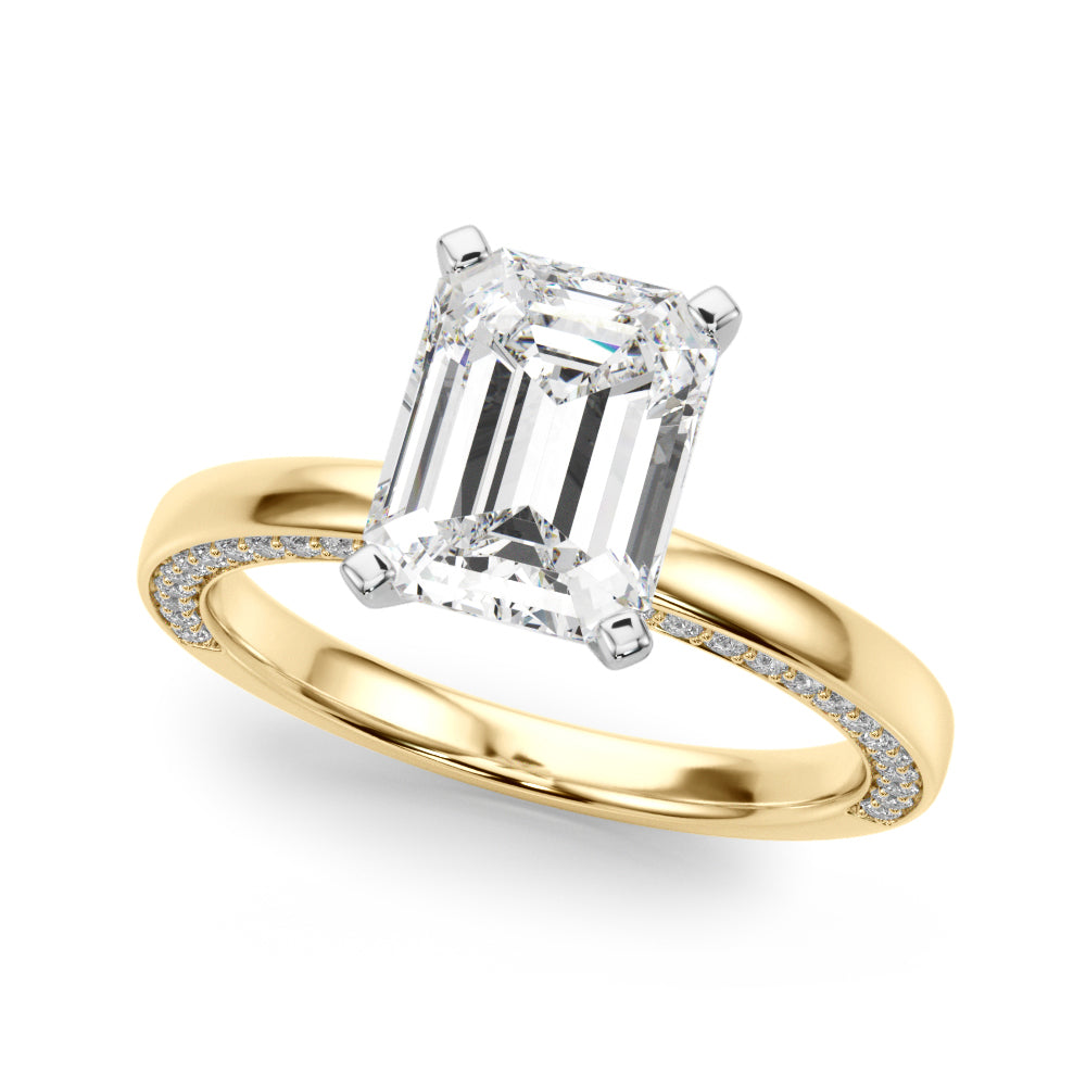 yellow gold  | shape: emerald
